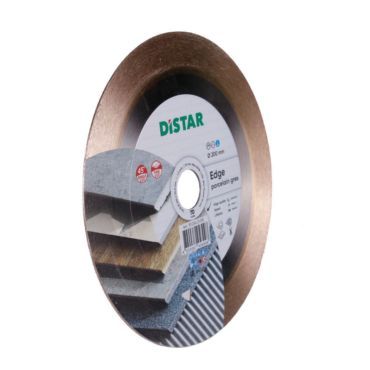 Круг алмазный отрезной 1A1R 200x1,4/1/1,6x25x25,4 Edge