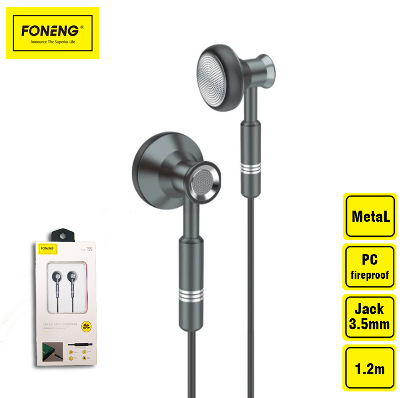 Навушники вкладиші дротові FONENG T55 Grey, 120cм