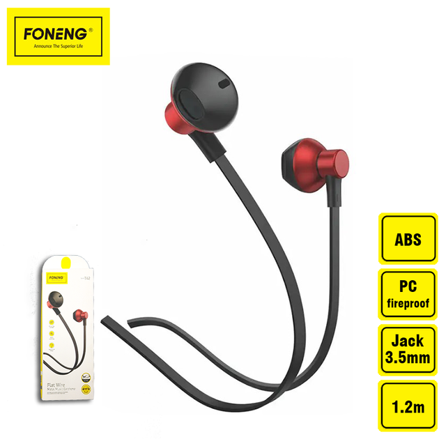 Навушники вкладиші дротові FONENG T42 Red, 120cм