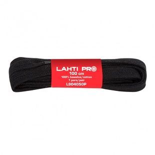 Шнурки плоскі чорні 100см, 9040500, Lahti Pro