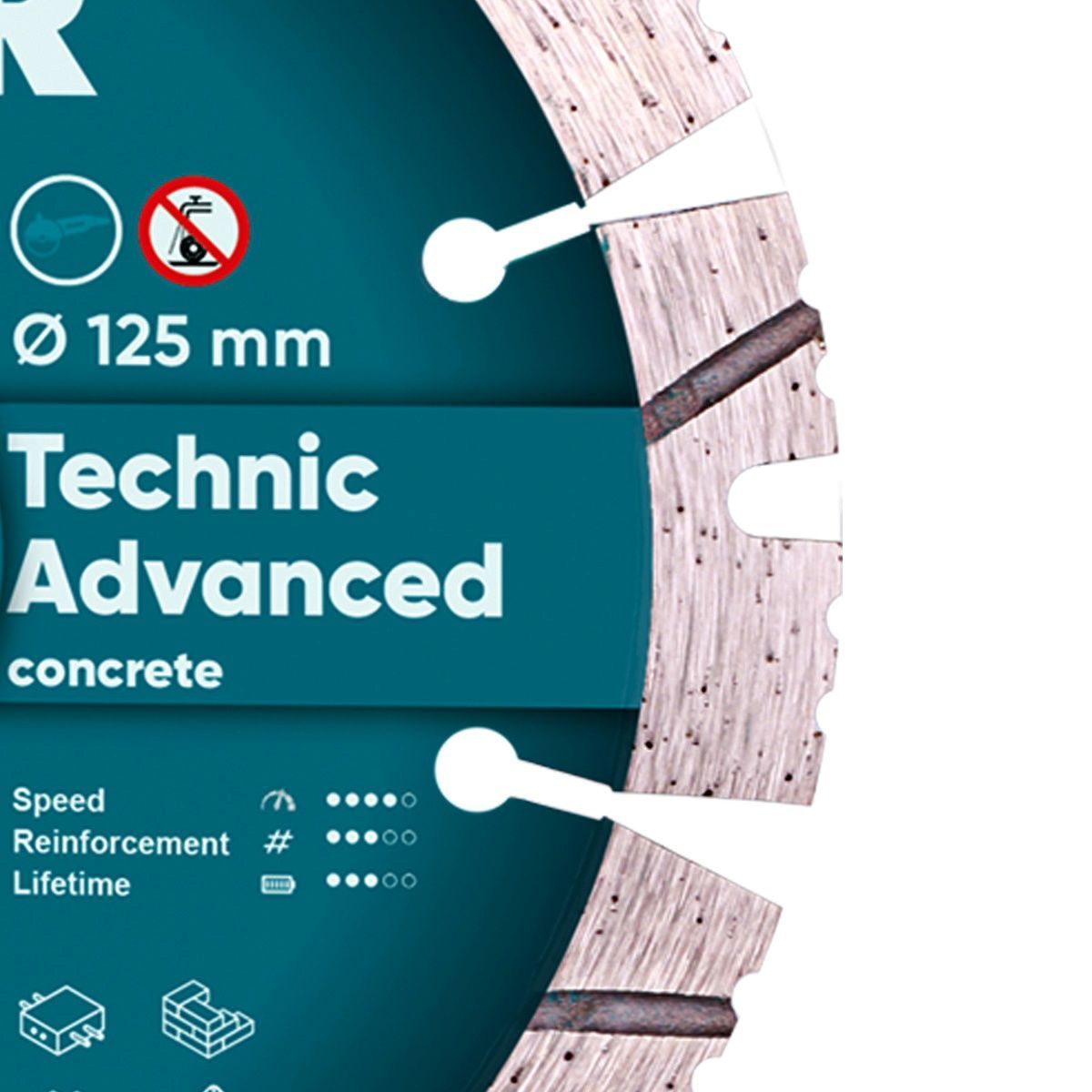 Круг алмазный отрезной 1A1RSS/C3 125x2,2/1,4x11x22,23-10-HIT Technic Advanced
