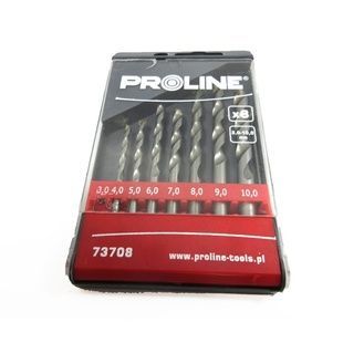 Набір свердел по бетону (3, 4, 5, 6, 7, 8, 9, 10мм) 8шт хв. циліндричний PROLINE 73708