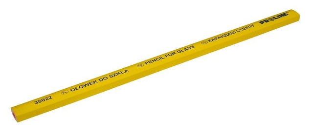 Олівець по склу 240мм (жовтий) PROLINE 38022