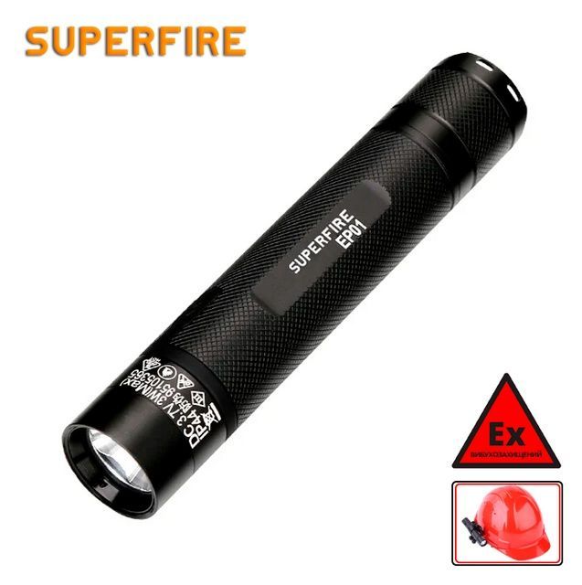 Ліхтар ручний вибухозахищений акумуляторний EP01 SuperFire 324 Lumen IP44