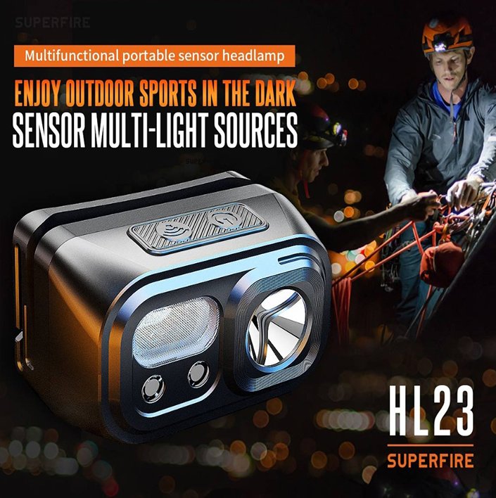 Ліхтар налобний акумуляторний HL23-S SuperFire 350 Lumen IP44