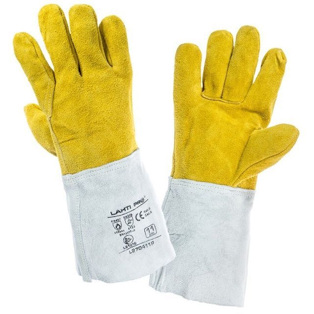 Рукавиці зварювальника жовті 11(2XL) LahtiPro 2704