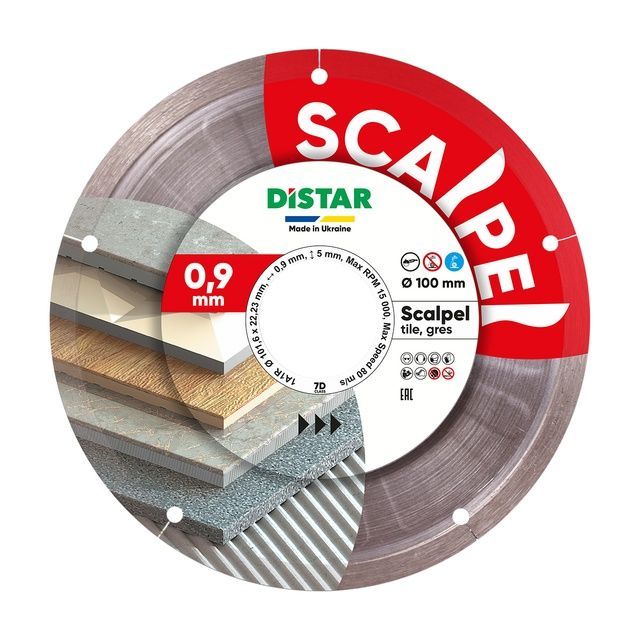 Круг алмазный отрезной 1A1R 101,6x0,9/0,5x5x22,23 Scalpel