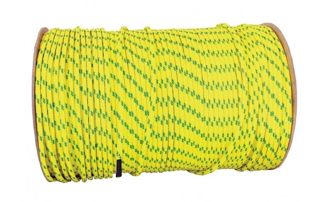 Шнур муляра поліпропіленовий плетений 1.7 мм бухта 100м (жовтий) POLISH