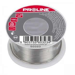 Припой Sn60 Pb40 2.5% пруток флюсований 0.56мм 100гр (катушка) блистер PROLINE