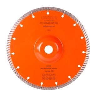Круг алмазный отрезной 1A1R Turbo 230x2,3x9x22,23/F Laser CTH 230x22,23F GM