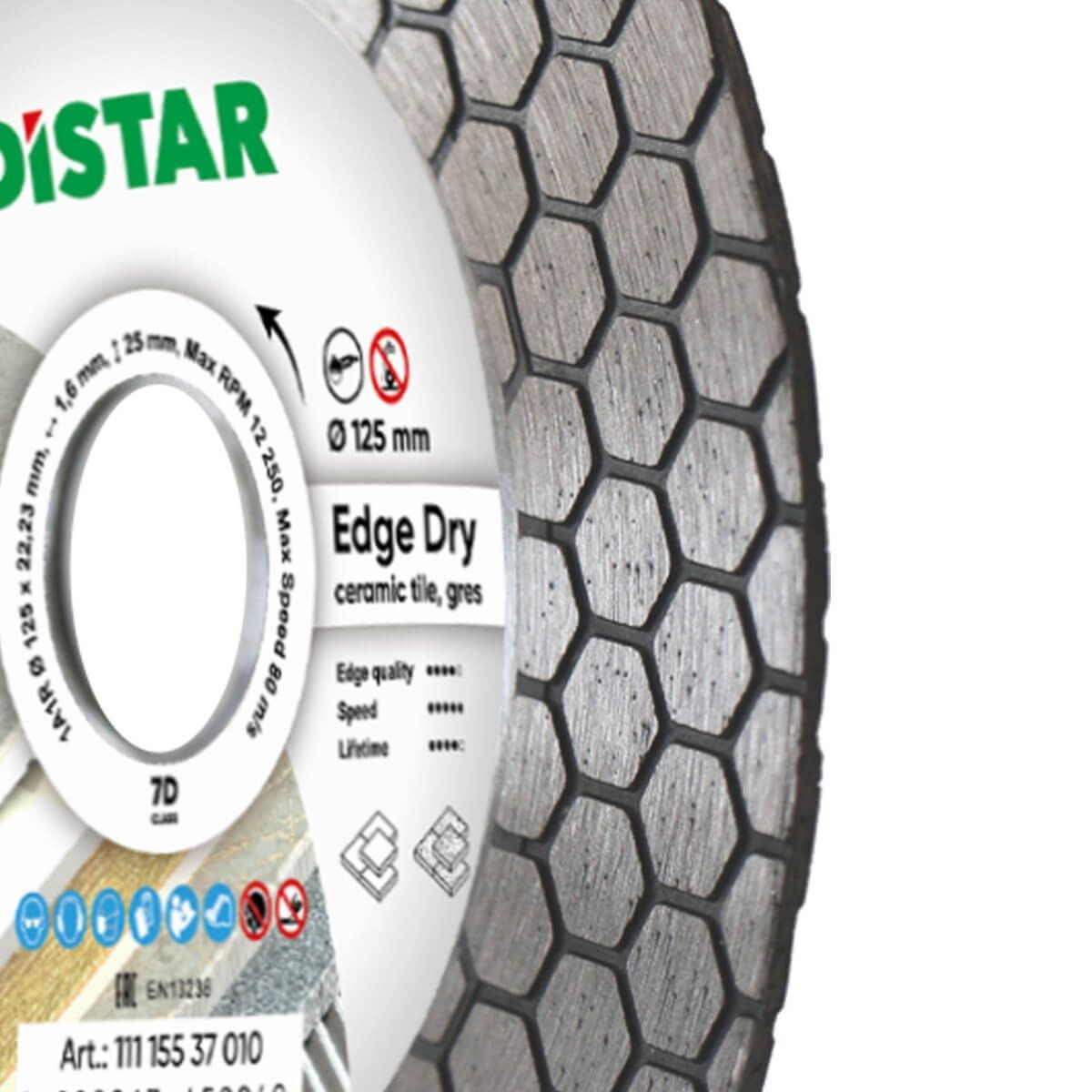 Круг алмазний вiдрiзний 1A1R 125x1,6/1,2x25x22,23 Edge Dry