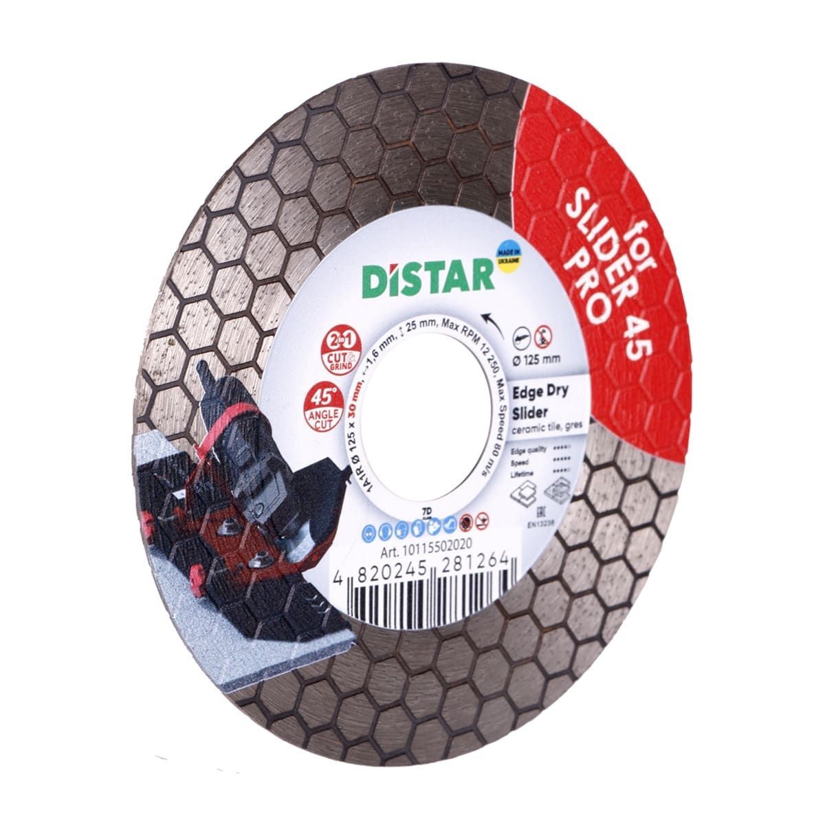 Круг алмазный отрезной 1A1R 125x1,6/1,2x25x30 Edge Dry Slider