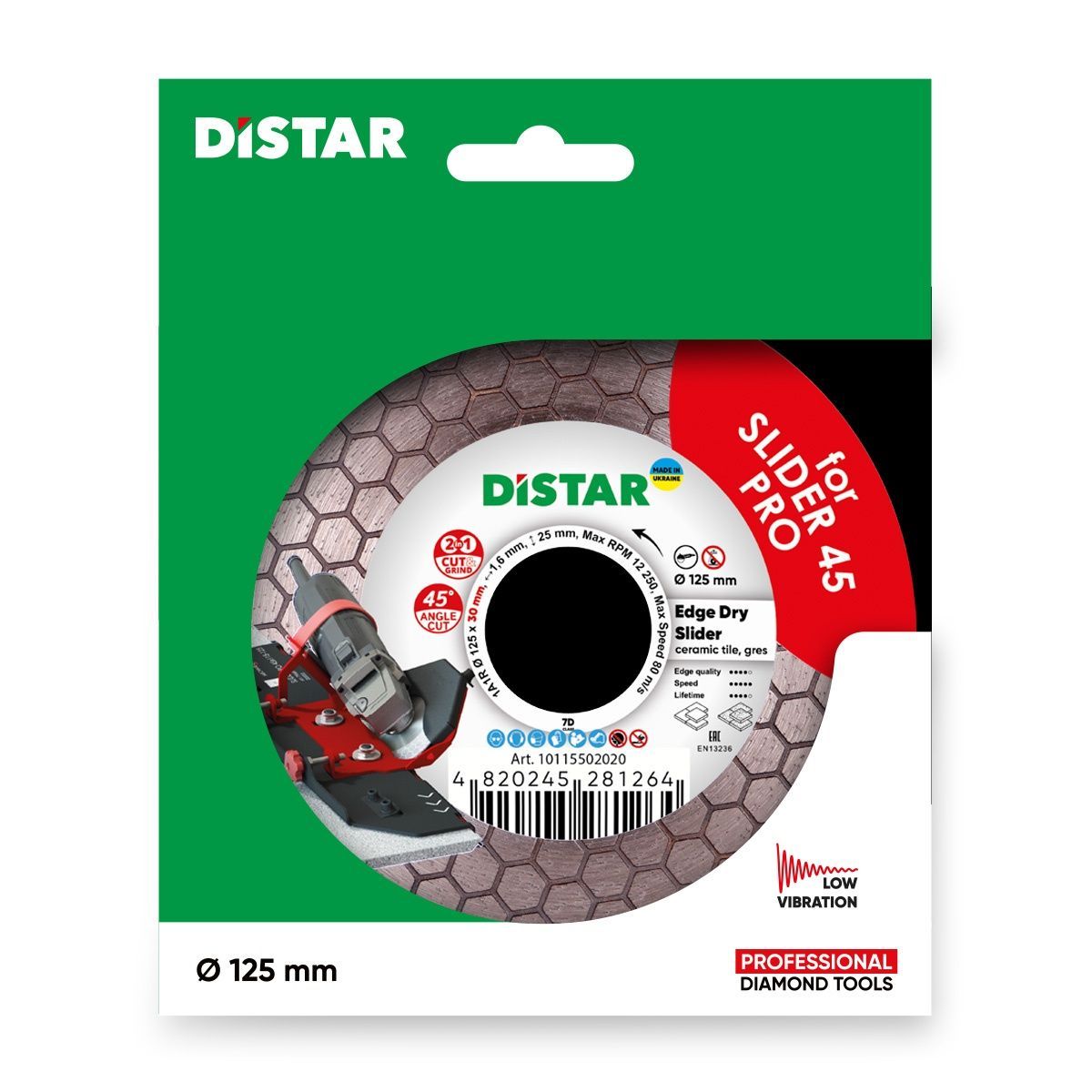 Круг алмазный отрезной 1A1R 125x1,6/1,2x25x30 Edge Dry Slider