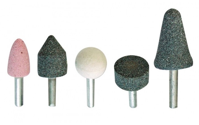 Набір шліфувальних каменів 5шт (шток 6 мм) MEGA