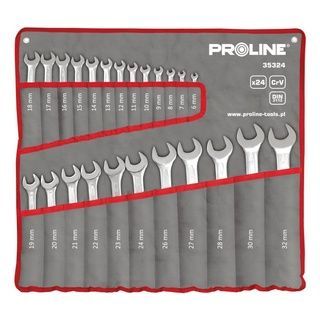 Набор ключей рожковых 24шт (6-22мм) CrV PROLINE 35324 - PROFIX