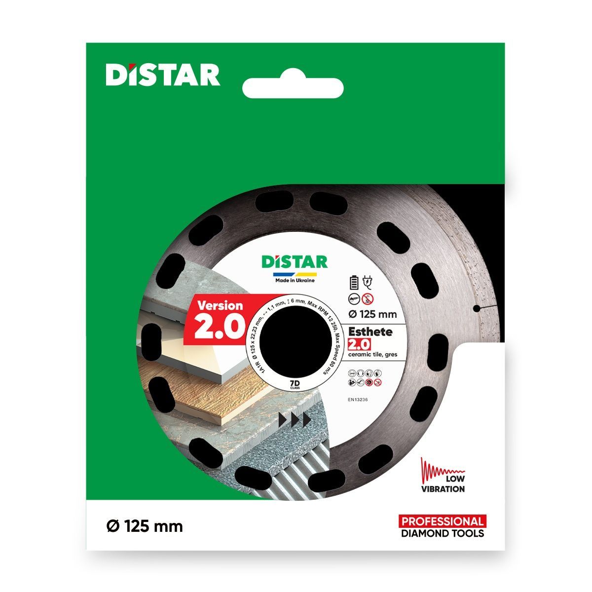 Круг алмазный отрезной 1A1R 125x1,1/0,9x6x22,23 Esthete 2.0
