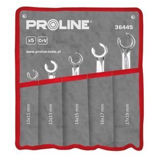 Набір гайкових накидних ключів з розрізом 5шт (10x11-17х19мм) CrV PROLINE 36445